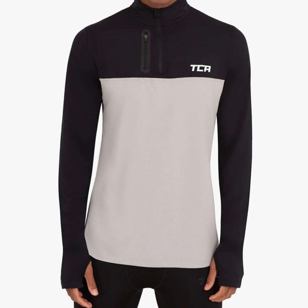 NWT TCA Men’s Fusion Pro Quick-dry Long Sleeve Half-Zip Running Shirt